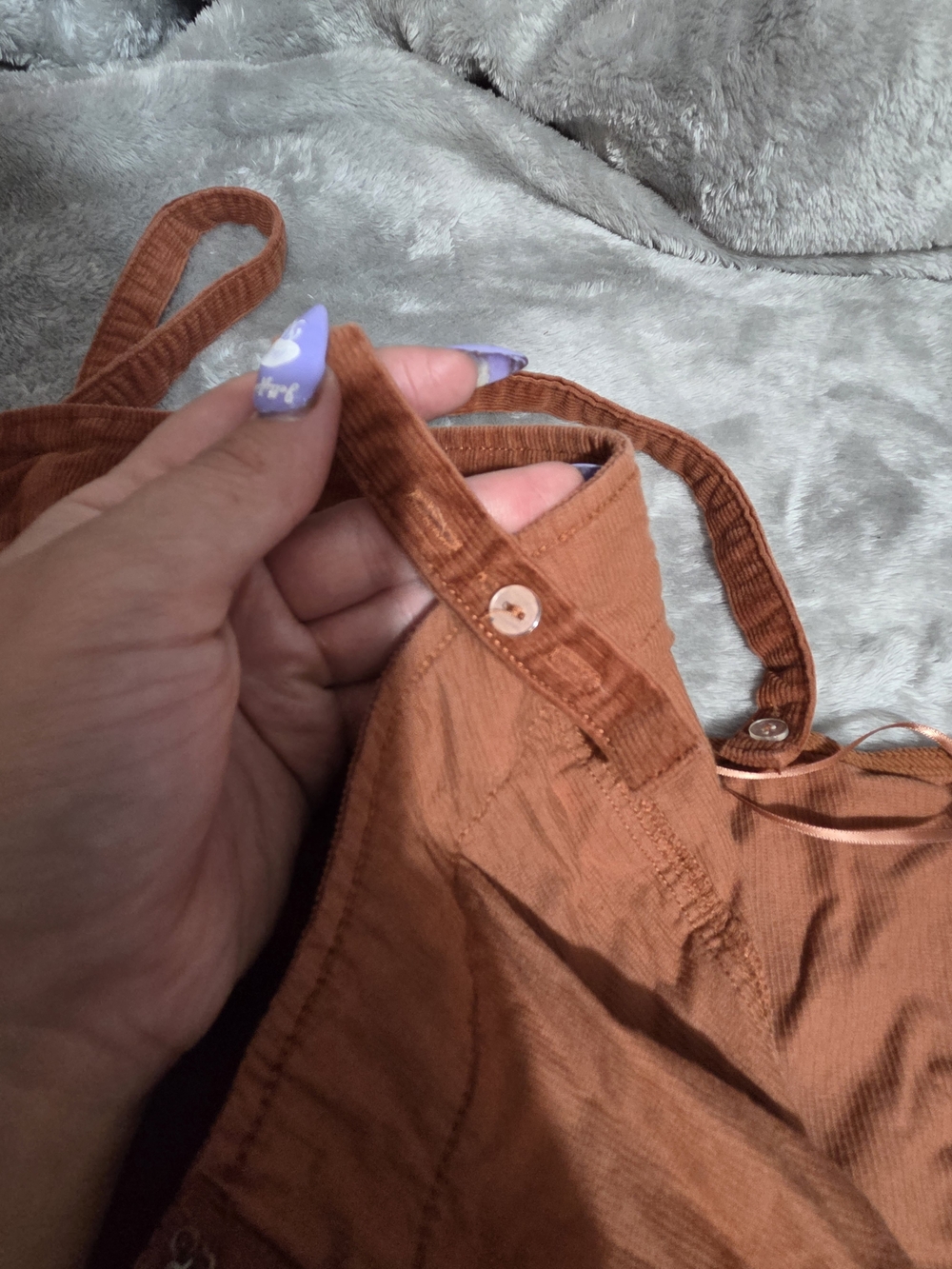 Hollister Rust-Brown Corduroy Mini Dress - Picture 8 of 9